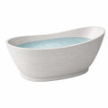 Baignoire îlot 170 x 80 cm blanche en résine minérale style contemporain